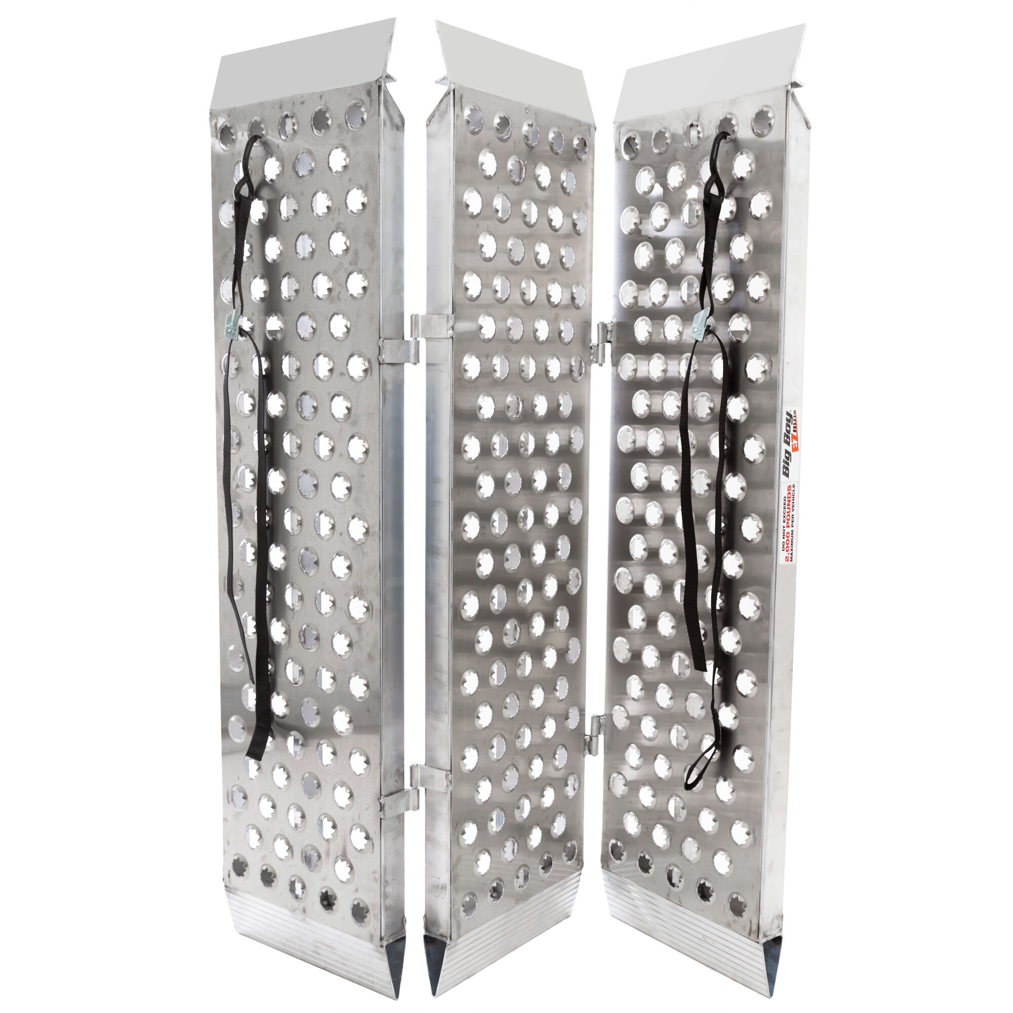 Black Widow Big Boy EZ Rizer Aluminum Tri-Fold Motorcycle Trailer Ramp, 2200-Lb. Capacity, Model# TF-6048-EZ